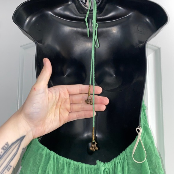 Free People Sunlit Green Backless Halter Dress - Picture 8 of 11